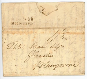 1825 entire wrapper from Carinish, North Uist, to Glenshee with mileage mark - Picture 1 of 3