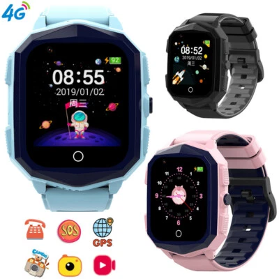 Boys Girls Kids Smart Watch 4G Network Touch Screen SOS Camera IP67 Waterproof - Image 1 of 4