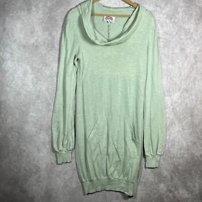 Любовь от Yaya свитер платье женщин 3 зеленый капот шеи длинные рукава длина до колена - Изображение 1 из 4