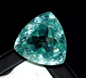 Certified Natural Trillion 95.35 Ct Cambodian Water Blue Zircon Loose Gemstone - Picture 1 of 6