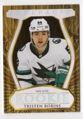 2023-24 UD Artifacts Tristen Robins #191 Rookie Leather Base San Jose Sharks - Image 1 of 2