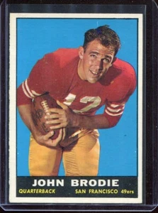 1961 Topps Football # 59 John Brodie RC ROOKIE (NM) Near Mint - Picture 1 of 2