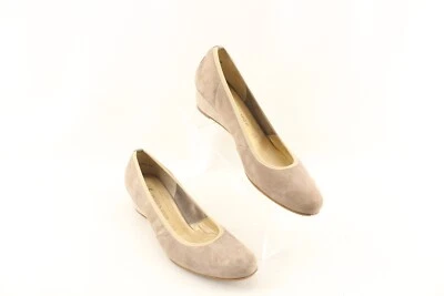 Zapatos de vestir Peter Kaiser beige de cuero con tacón de cuña para mujer talla 7 UK 9,5 US Foto 1 de 4