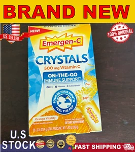 Emergen-C Crystals 500 MG Vitamin C | On-The-Go Immune Support Orange 04/26 - Picture 1 of 1