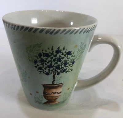 Juego de 4 tazas de gres para el hogar Sakura TOPIARY Napa Valley (horno seguro) Foto 1 de 4