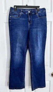 Maurice’s Mid Rose 12 Short Jeans Blue Denim Boot Cut - Picture 1 of 7