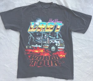 Bad Bunny El Ultimo Tour Del Mundo Last World Tour Faded T-Shirt Adult S Faded - Picture 1 of 2