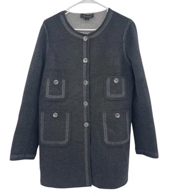 St John Jacket Womens 10 Angora Wool Cashmere Blend Knit Four Pocket Button Up - Image 1 of 4