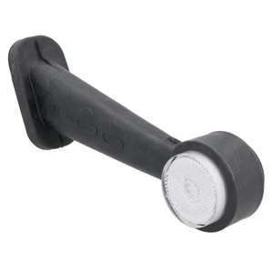 Trailer LED Right Front Marker Light White Lamp with Rubber Base 12V 24V - Picture 1 of 8
