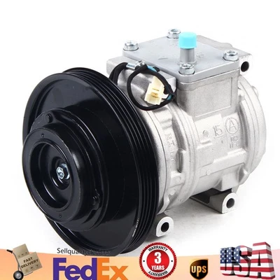 AC Air Conditioner Compressor For Toyota Corolla Sedan 1.6L CO10PA15C 1990-1997 Foto 1 de 4
