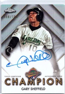 2025 Topps Chrome - Gary Sheffield #WSC-GC World Series Champion Auto /100 - Picture 1 of 2