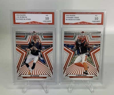 2024 Rookies & Stars Joe Burrow & Ja’Marr Chase Bengals Equipo Conjunto Gema Como Nuevo 10! Foto 1 de 3