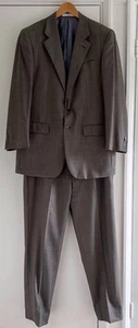 Mens Vintage Grey Giorgio Le Collezioni Pure Wool Suit 36R Trouser 42R Jacket - Picture 1 of 24