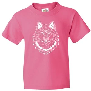 Inktastic Tribal Wolf Head Youth T-Shirt Animals Animal Wild Forest Life Tribe - Picture 1 of 10