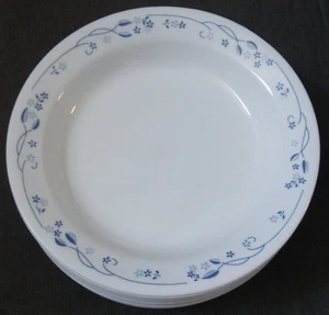 Corelle Provincial Blue Flat Rimmed Soup Pasta Bowls 8-1/2” Set/4. EXCELLENT L5 - Picture 1 of 2