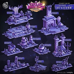 Wizards Lab Set | TTRPG Scatter Diorama Dollhouse Miniature | Terrain Essentials - Picture 1 of 12