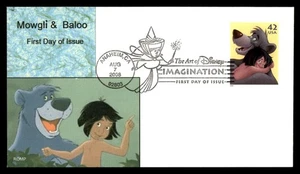 MayfairStamps US FDC 2008 California Mowgli & Baloo Disney Romp First Day Cover - Picture 1 of 2