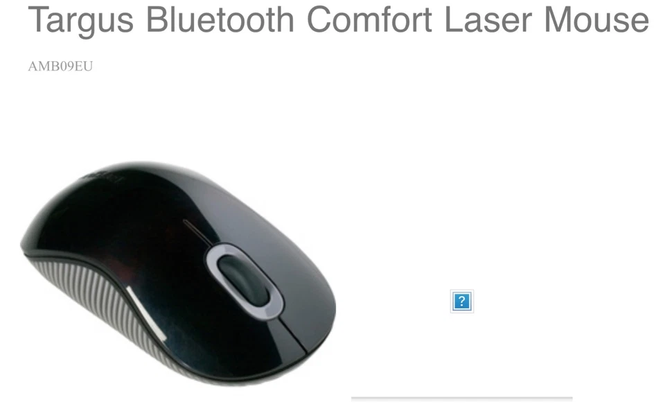 ✅Targus AMB09EU Bluetooth Comfort Laser Mouse Ambidextrous - Image 1 of 4
