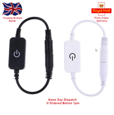 DC 12-24V switch control adapter touch inline dimmer for led strip panel  - Image 1 of 3