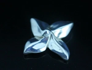 Tiffany Co. Sterling Silver Poinsettia Plumeria Flower Pendant - Foto 1 di 4