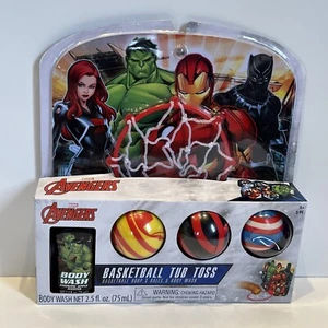 Marvel Avengers Basketball Tub Toss with Hoop, 3 Balls & Apple Scented Bodywash - Picture 1 of 5