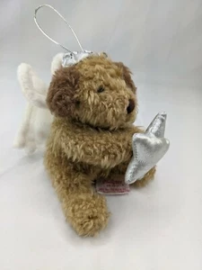 Antiguo adorno de perro ángel de la marina de peluche de 5 pulgadas 2000 juguete de peluche navideño - Imagen 1 de 7