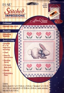 Alma Lynne Designs "GARDEN BUNNY 21861" ~ Complete Kit ~ 8x10" Banner ~ VIN 1995 - Picture 1 of 2