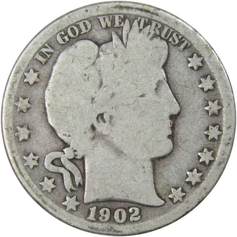 1902 O Barber Half Dollar AG About Good 90% Silver 50c US Type Coin Collectible Cover