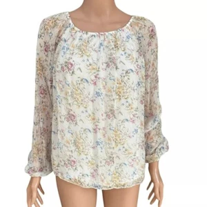 CAMICIA DONNA VIOLA BORGHI 100% SETA FLOREALE MANICA A CAMPANA FODERATA ITALIA TAGLIA 2X - Foto 1 di 22