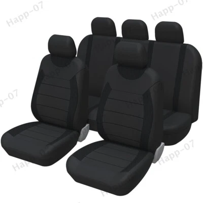 Full Set Front Rear Car Seat Cushion Covers Back Protection Breathable 5-Seat - Image 1 of 4
