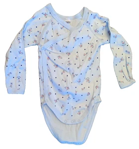 PETIT BATEAU SZ 12M/74cm MONTH INFANT/BABy light BLUE 1 Piece Romper Jump SUIT - Picture 1 of 3