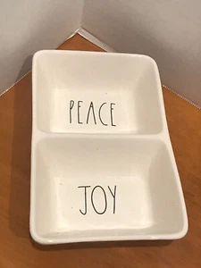 Rae Dunn By Magenta Peace And Joy Candy Dish and Serving Tray - Picture 1 of 5