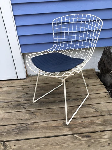 EARLY HARRY BERTOIA KNOLL SIDE CHAIR w/ ORIGINAL PAD VINTAGE 1960s MID CENTURY Cover