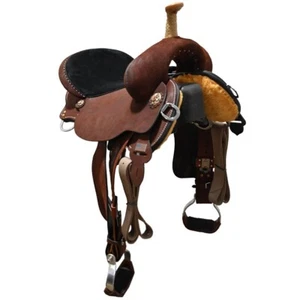 New! 15.5" Martha Josey Mitchell Light Weight Barrel Racing Saddle MJ03-255T-05 - Picture 1 of 13