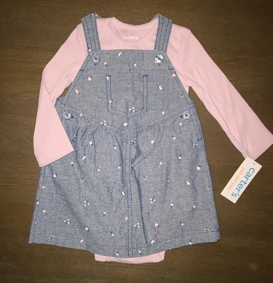 Carter's Just One You Baby Girls' Chambray Jumper - 9M