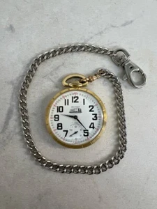 Waltham Railway Pocket Watch Handwind 16 Size Open Face Vintage 17 J (PO1019237) - Picture 1 of 7