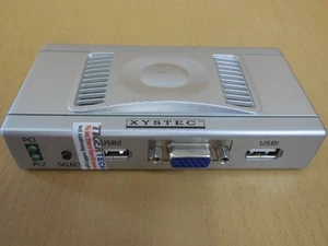 Xystec NCBL-102UP Ro KVM-Switch USB/VGA für 2 PCs silber* pz1130 - Bild 1 von 2