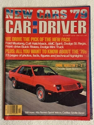 Car and Driver Magazine 1979 New Car Buyer’s Guide October 1978 Issue ‘79 Vtg Foto 1 de 4