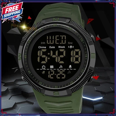 Reloj pulsera digital impermeable para hombre 1 pieza militar deportivo cuenta regresiva a prueba de golpes Foto 1 de 4