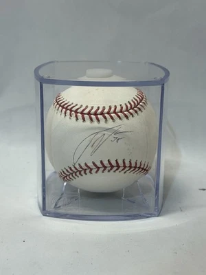 Bola de beisebol autografada por Justin Verlander com estojo JSA - Imagem 1 de 4