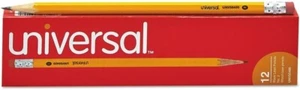 HB (#2), Woodcase Pencil - Black Lead/Yellow Barrel (1-Dozen) Universal UNV55400 - Picture 1 of 4