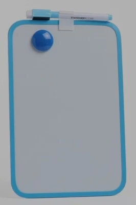 A5 Magnetic Whiteboard Fridge Dry Wipe Shopping List Notice Board Planner & Pen - Image 1 of 2