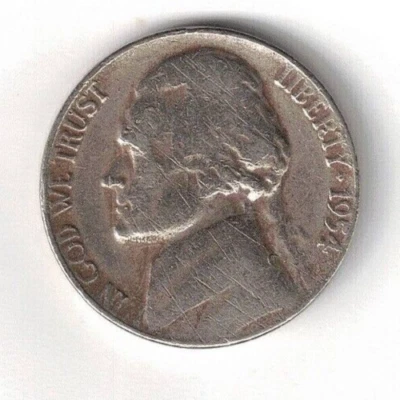 1954-P Circulated Jefferson Nickel Five Cent! - Image 1 of 2