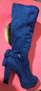 stivali donna al ginocchio Tulipano - 38 - Blu Camoscio - Foto 1 di 7