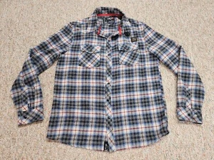 Circa Shirt Men Large Multi Plaid Flannel Sierra Fellers Signature Skateboarding - Picture 1 of 16