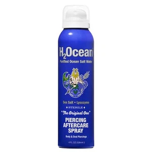 H2Ocean Sea Salt Piercing Aftercare Spray 4 Fl Oz Fast Healing Formula - Picture 1 of 7