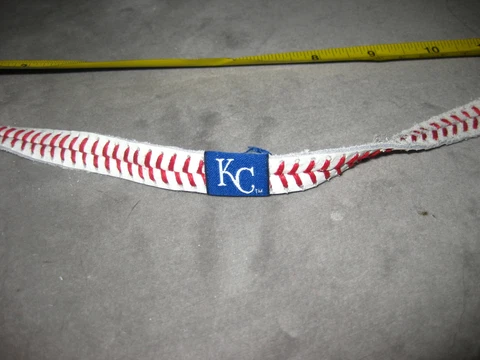 KANSAS CITY ROYALS MLB GAMEWEAR BASEBALL SEAM NECKLACE GENUINE LEATHER Cover