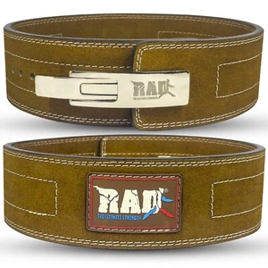 RAD Weight Lifting Belt Back Support Powerlifting Leather Belt Strength Training - Picture 1 of 24