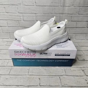 Skechers Mujer GO WALK Zapatillas Flexibles Blancas Reino Unido 2.5 Brillantes Verano Zapatos Confort - Imagen 1 de 13