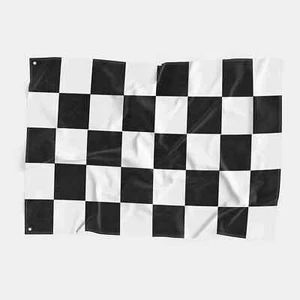 Checkered Flag 3x5 FT With Grommets Black White Nascar Racing Race Car Speedway - Picture 1 of 3